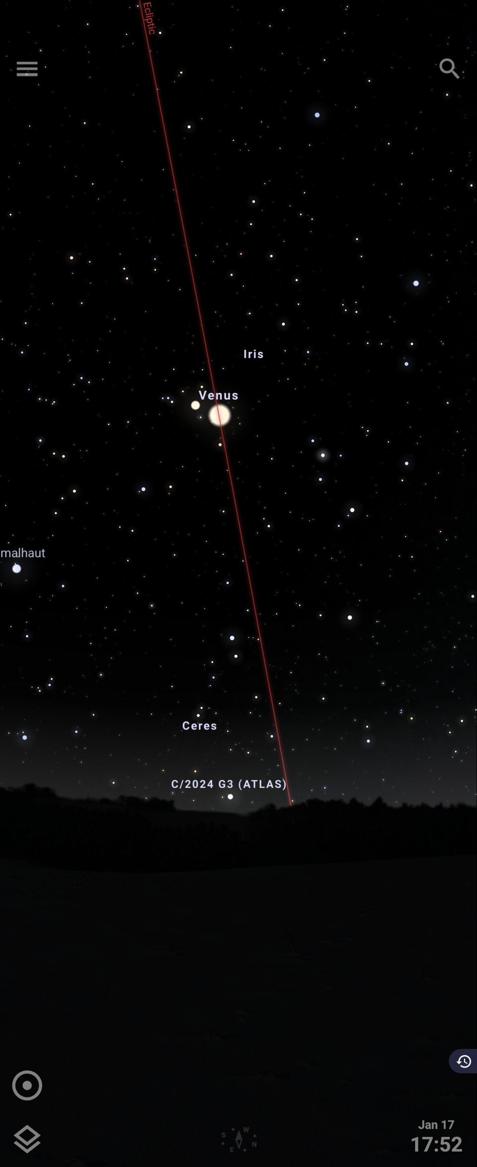 Saturn and Venus on Jan 17