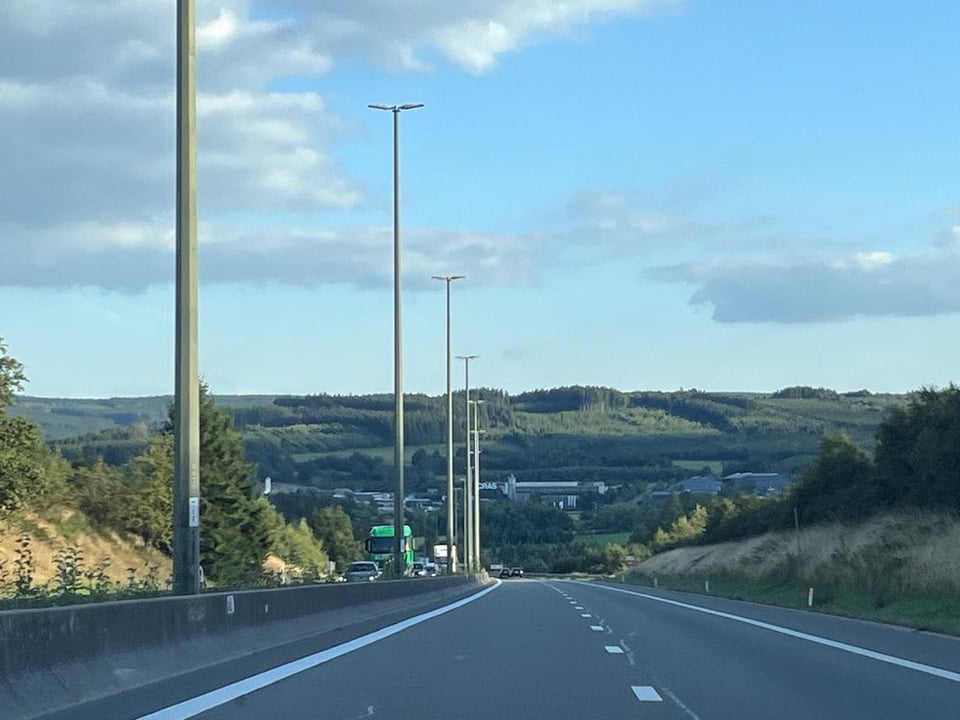 Highway through Belgium with forests trees and hills! Highway through Belgium with forests trees and hills!