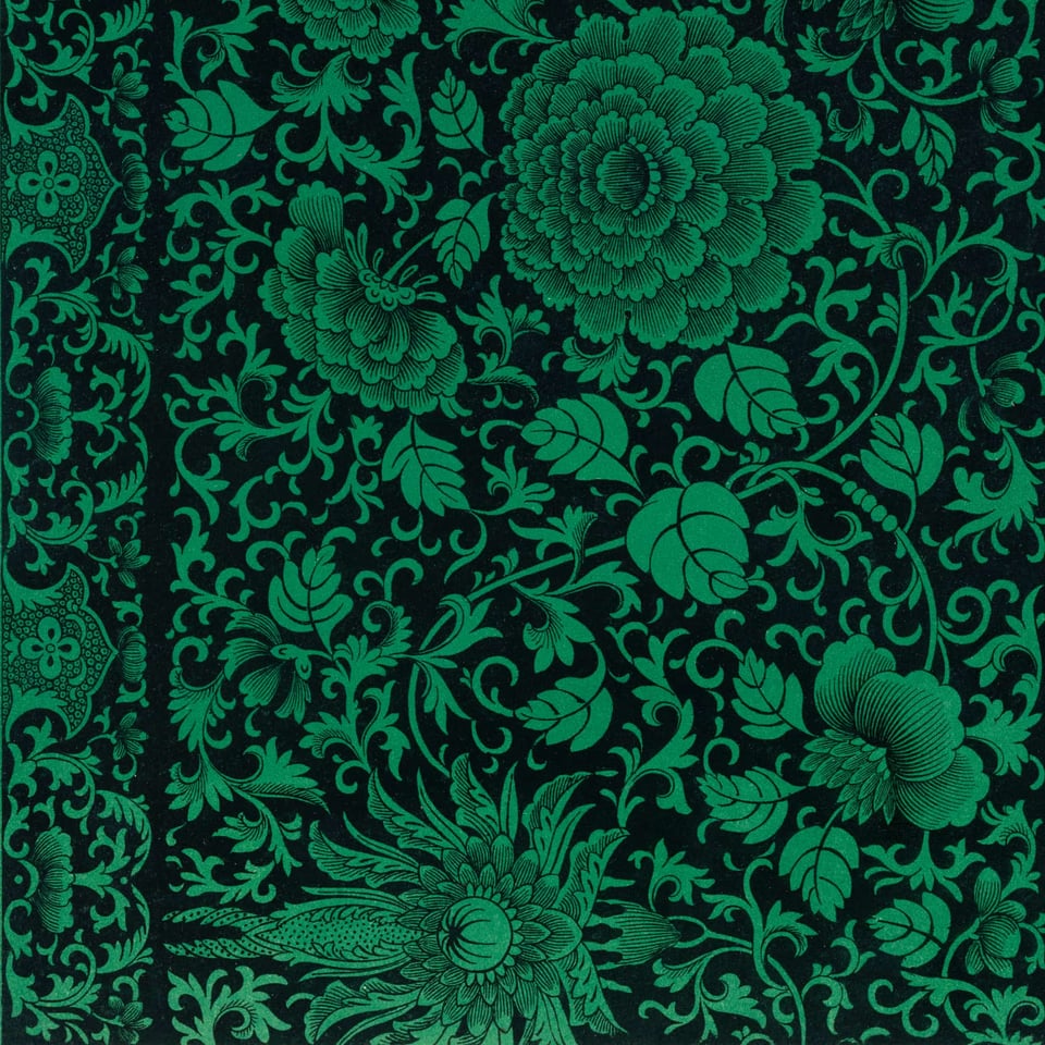 A decorative flower illustration from China, from 1867