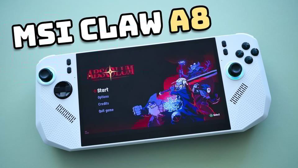 MSI Claw A8 playing Absolum