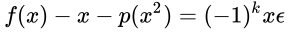system of k equations with alternating signs