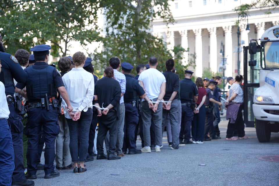 Protesters against ICE in NYC