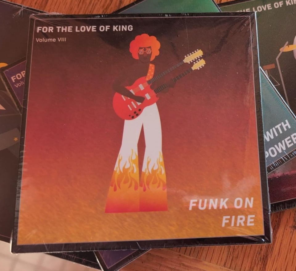 the CDs I received, with FUNK ON FIRE on top