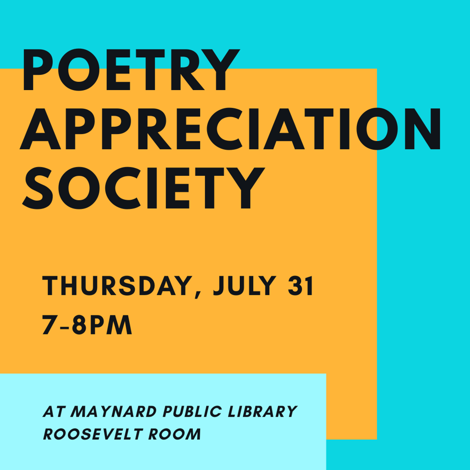 Poetry Appreciation Society at the Maynard Library - group discussion of poems