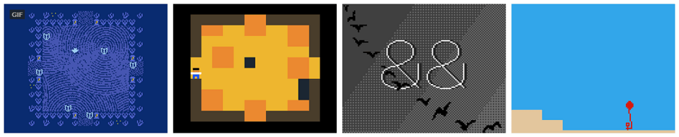 A series of abstract images.