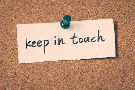 An image reminding everyone to keep in touch.