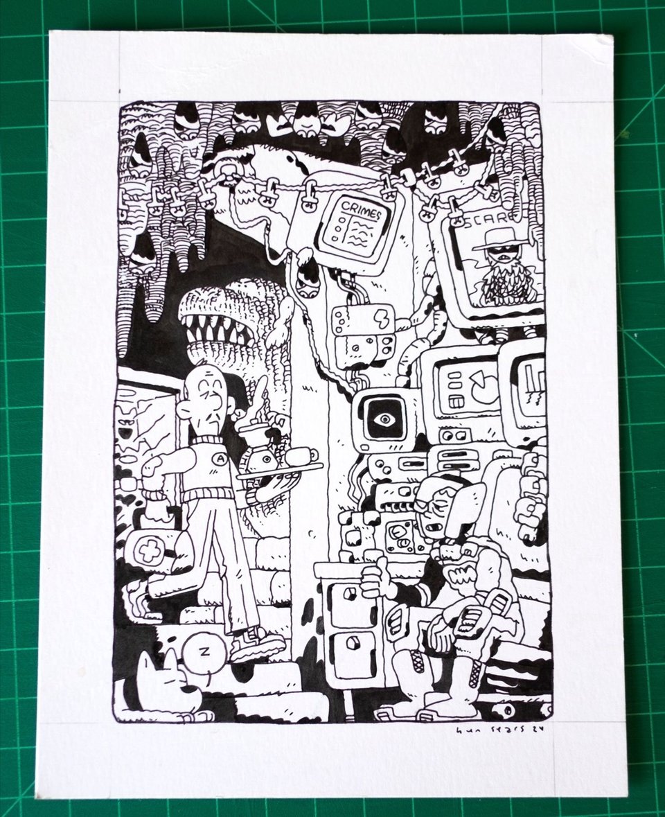 Out of print comics, new original drawings, big prints, & more