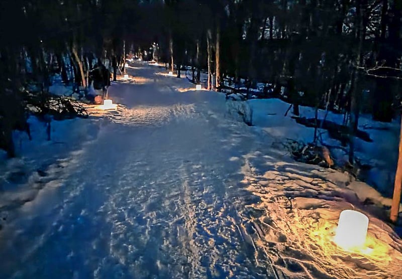 Past-year CandleNight walks have featured snow that allowed cross-country skiers and snowshoers to traverse the high bluff trail. This year? It’s a possibility. Either way, Feb. 8 will be a beautiful night in the park. / Photo by Jake Gaster