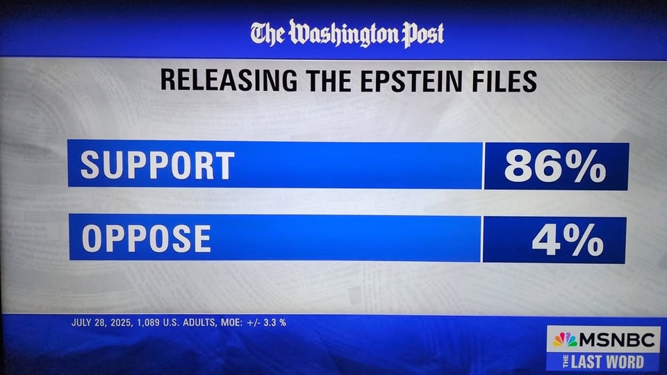 the latest poll of voters on the Epstein files