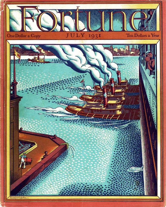 Fortune July 1932 wit a boat scene