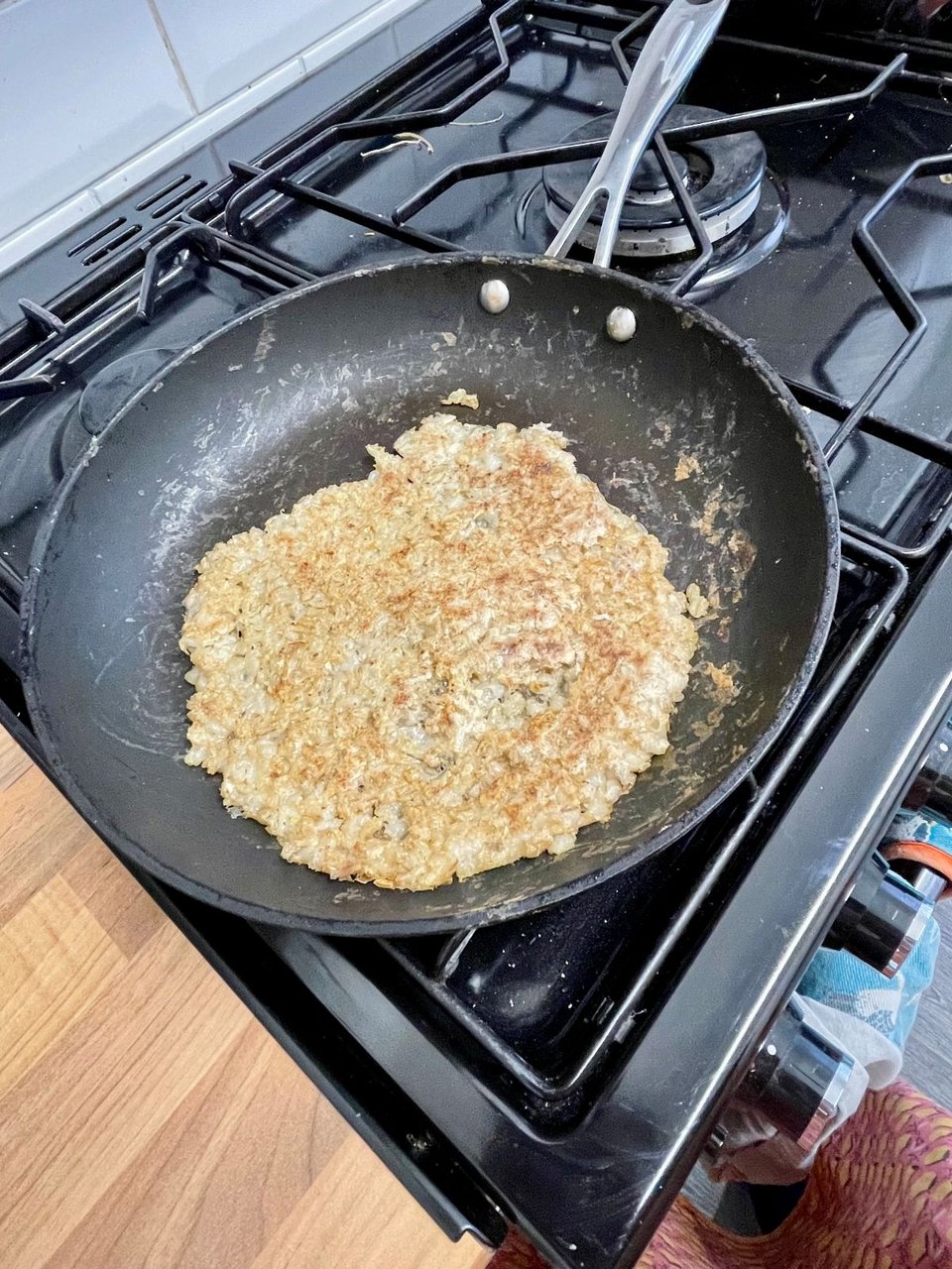 A pearl barley pancake