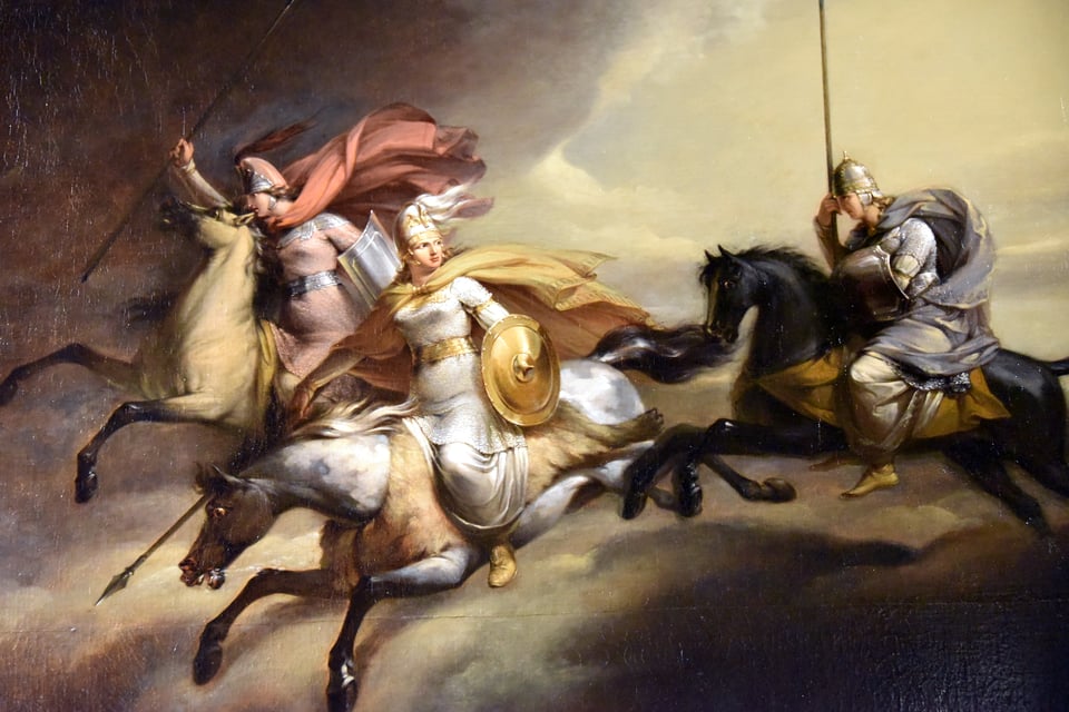 Valkyries Riding into Battle, by Johan Gustaf Sandberg. Nationalmusuem, Stockholm, Sweden