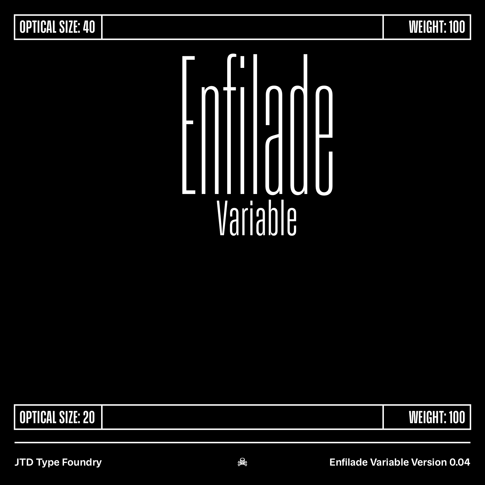An Enfilade Variable gif scaling through all the variations presently available