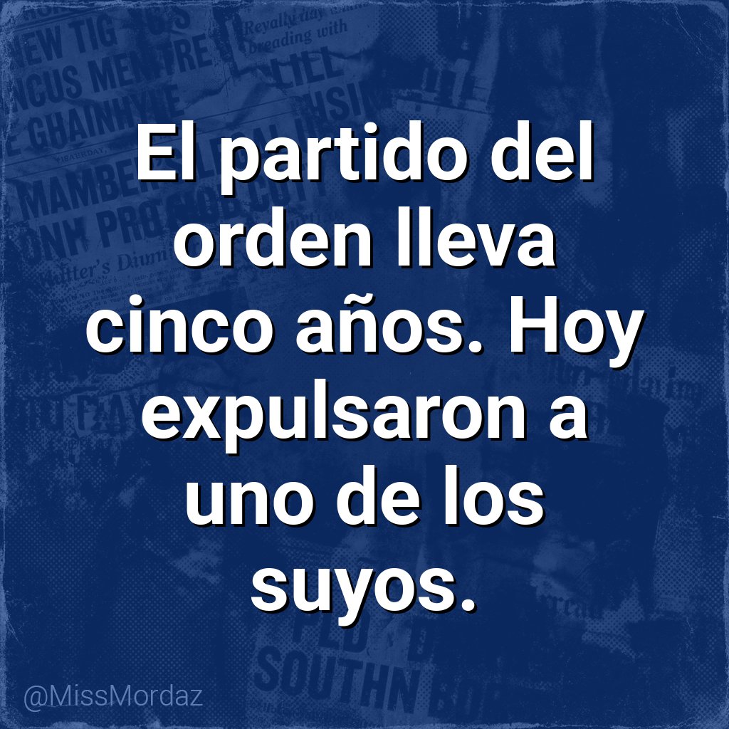 El partido del orden pide orden, por favor