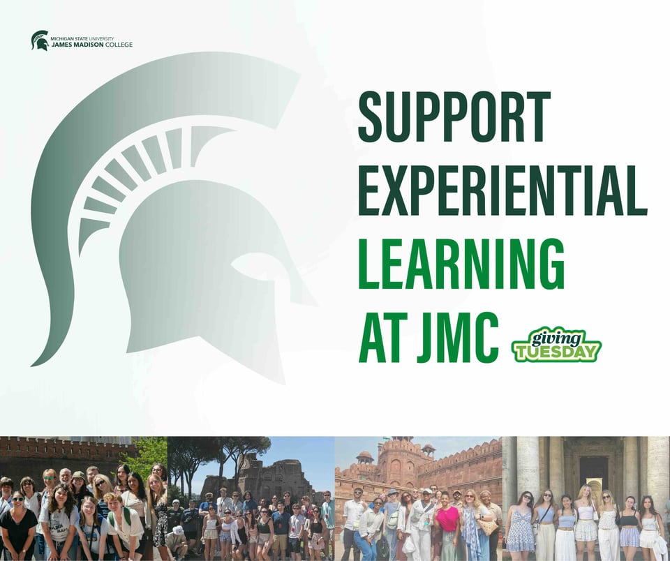 Image reads: Support Experiential Learning at JMC