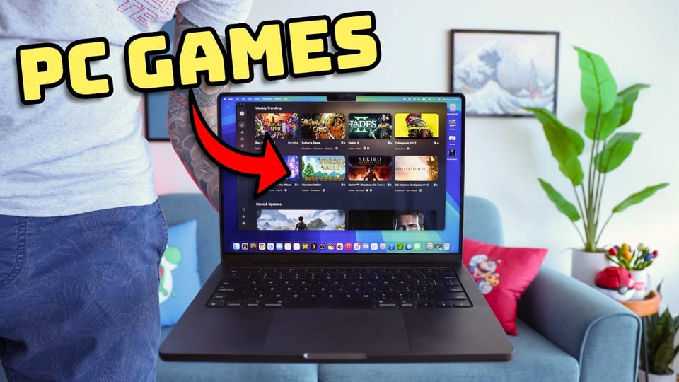 MacBook Pro running GameHub