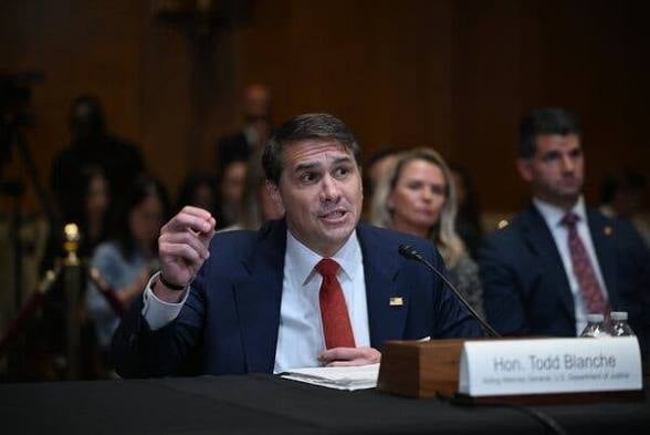 Todd Blanche, the acting attorney general, has said it will take time to appoint commissioners who will craft rules for payouts from the fund.Credit...Kenny Holston/The New York Times