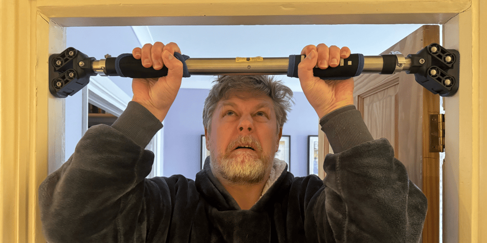 Me trying to do a pull up.