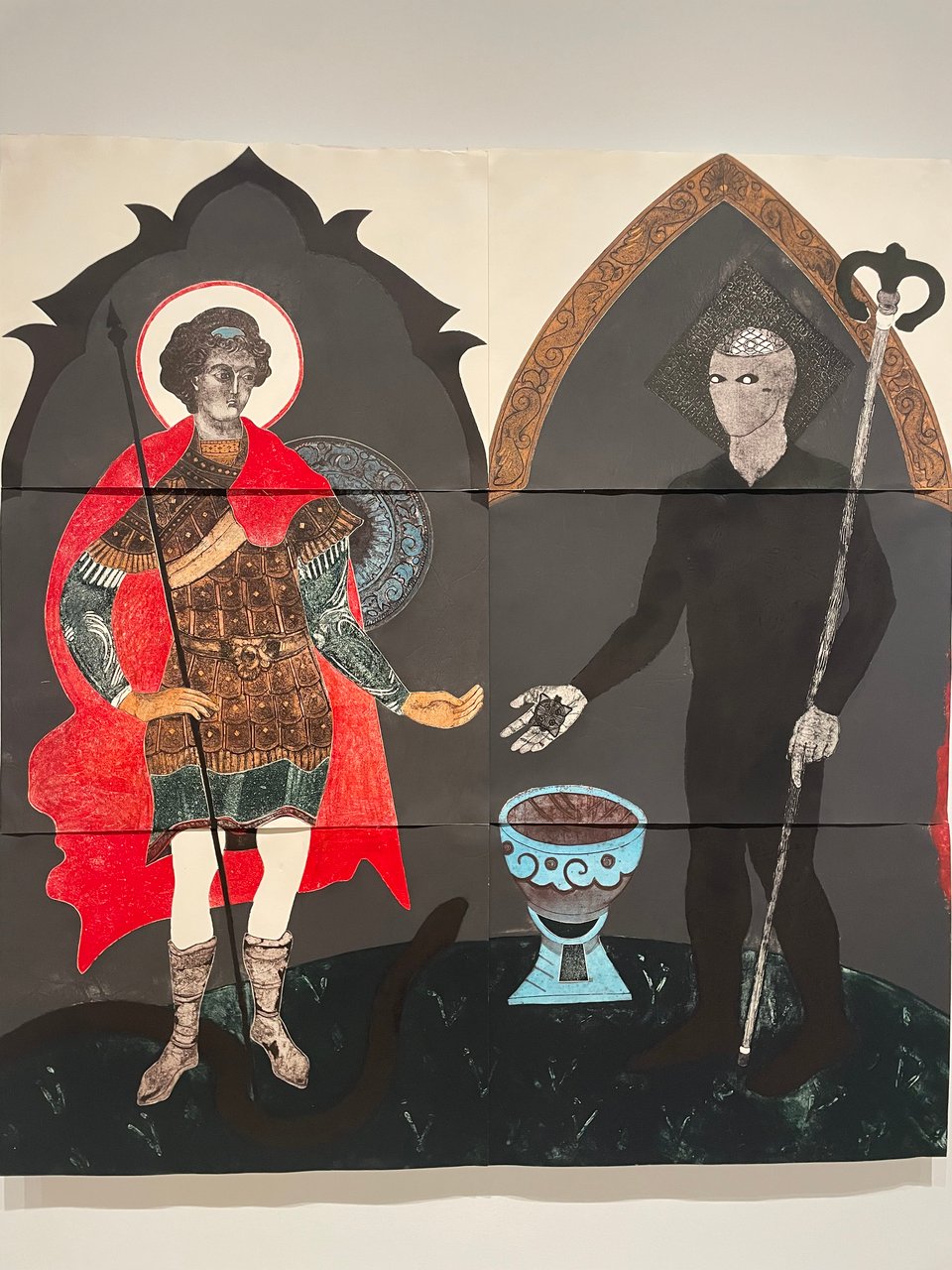 Saint George and an Abakua figure