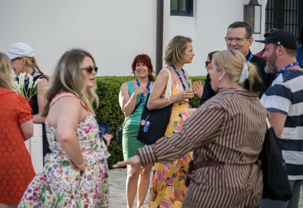 Group at an outdoor party
