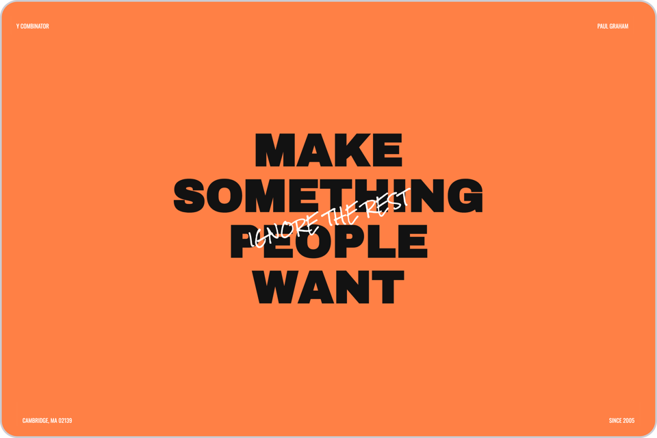Make something people want website