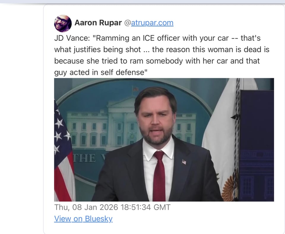 JD Vance makes up stuff about Renee Good