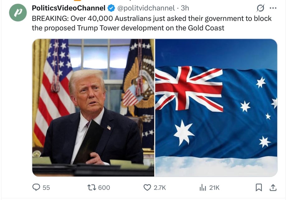 Australians also show they hate Trump.