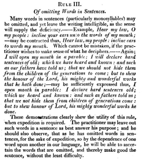 Samuel Taylor's Rules of Shorthand