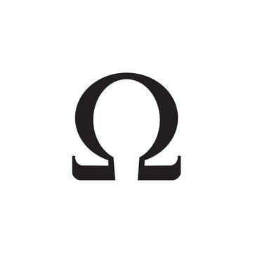 The symbol for Ohm, the International Unit for Resistance, also known as the Greek letter Omega.