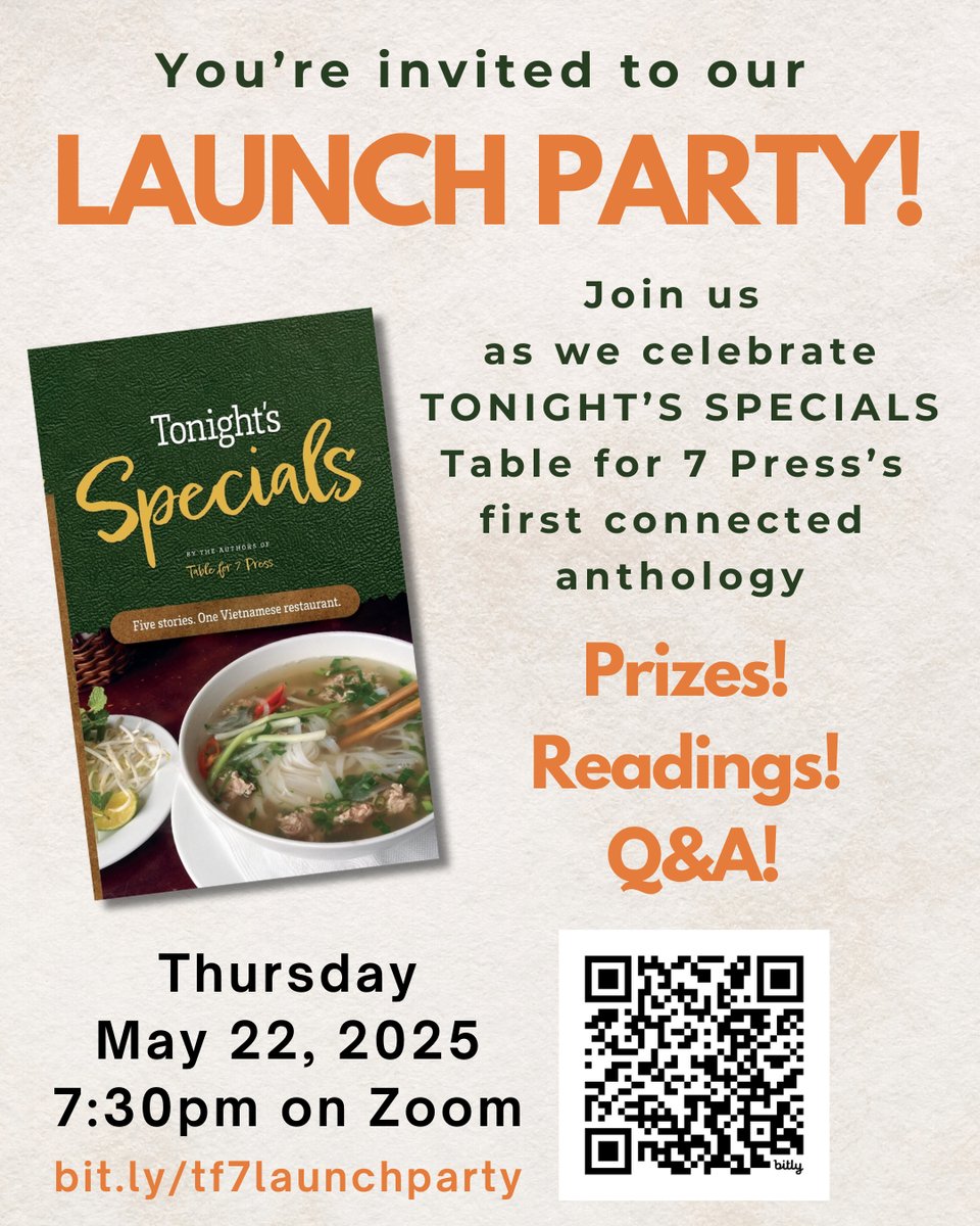 flyer for book event