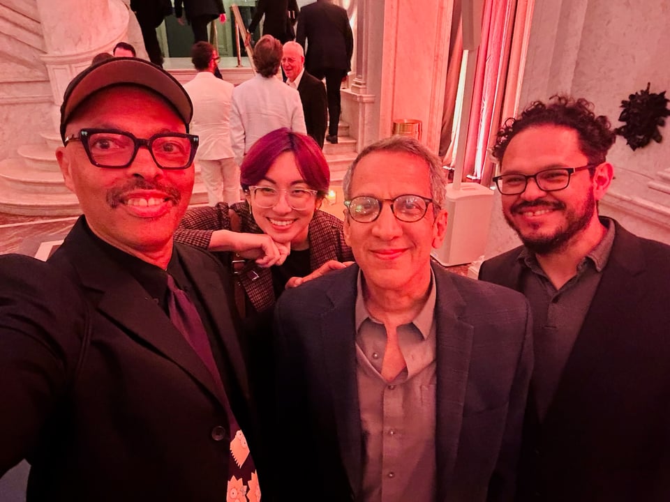 A photo of Jerry Craft, Gale Galligan, Peter Kuper, and Raul the Third at the Library of Congress.