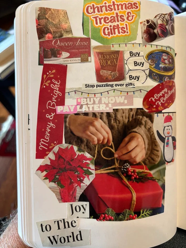 An original Christmas collage