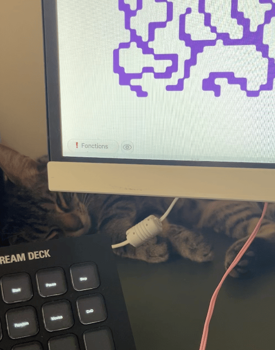 Working on Baleze with a cat sleeping under my monitor