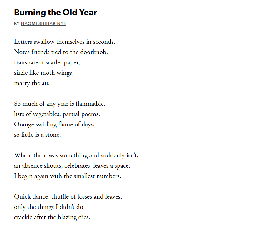 burning the old year by naomi shihab nye