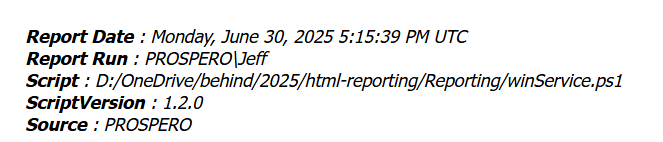 Script metadata