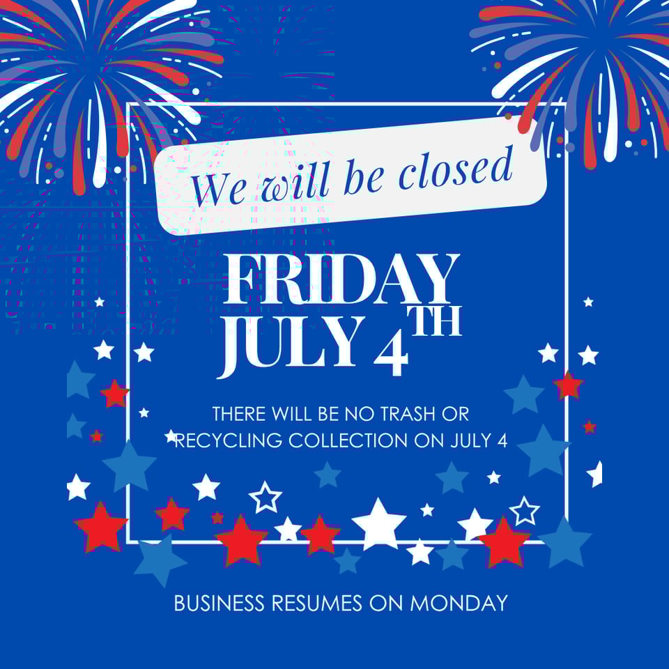 Closed for July 4 Holiday