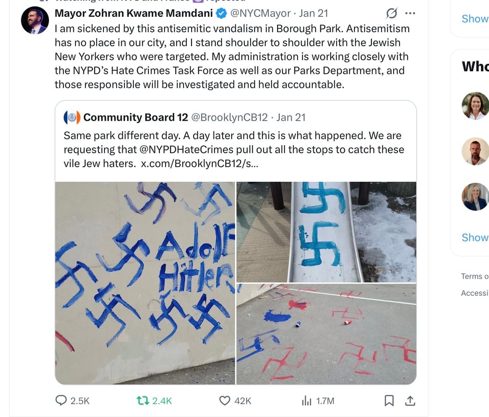 Mamdani once again makes it clear he is anti-Israel, not antisemitic.