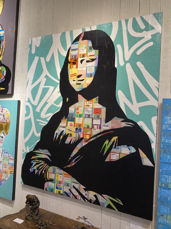 A photo of a canvas artwork by Taylor Smith