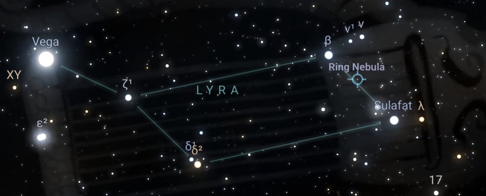 Ring nebula in Lyra