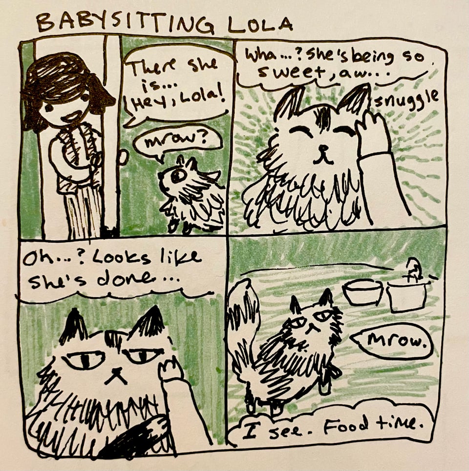 comic 1 about babysitting Lola