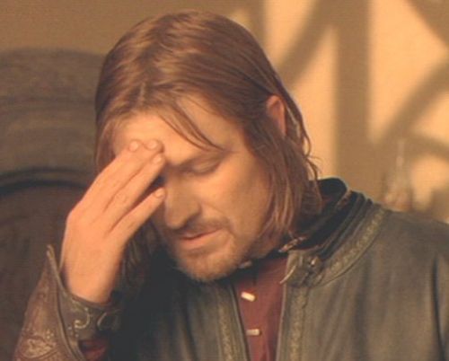 "Frustrated Boromir" meme