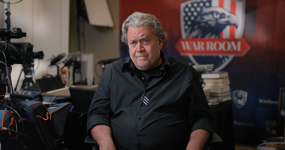 Steve Bannon in a still from White with Fear.
