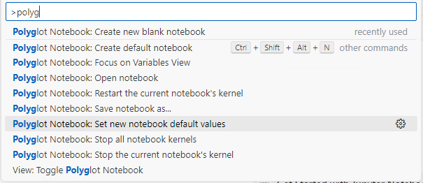 Set new defaults