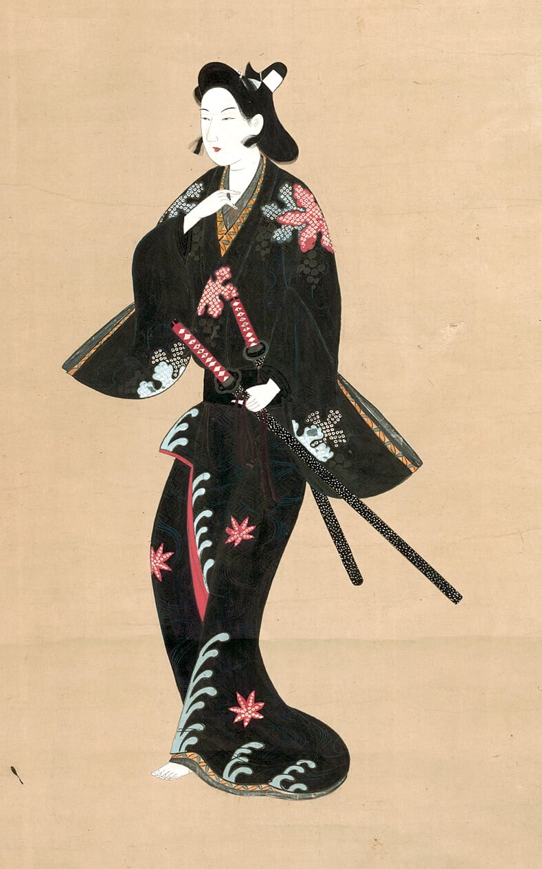 woman warrior with two swords