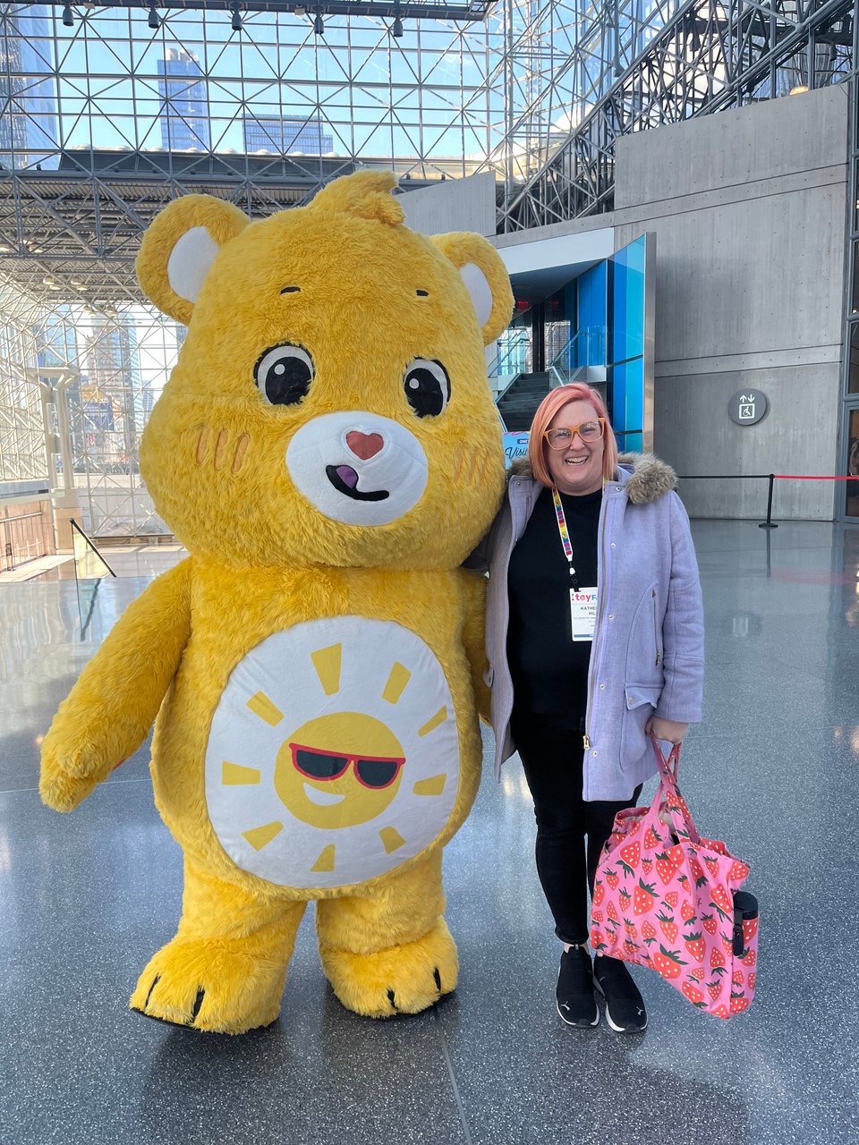Ya girl at Toy Fair with Funshine Bear