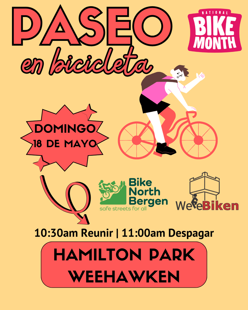 a poster for a bike ride for may 18 2025
