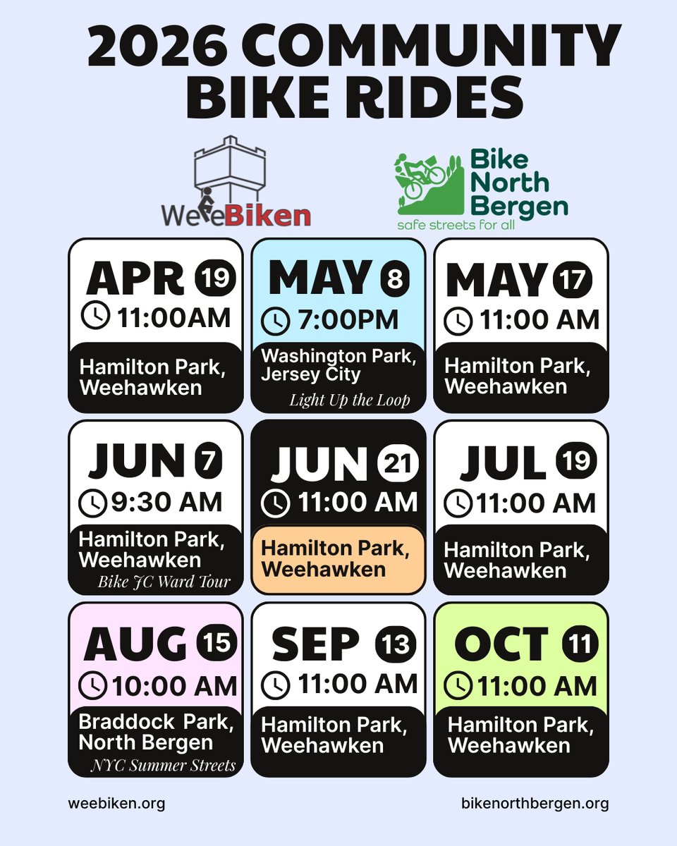 2026 Bike Ride Season Starts Sunday 4/19