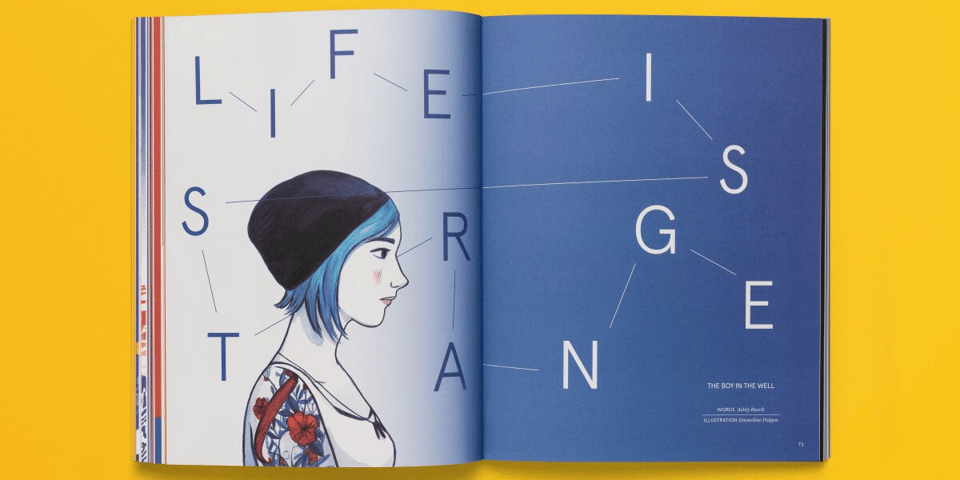 A spread from the magazine covering Life is Strange.