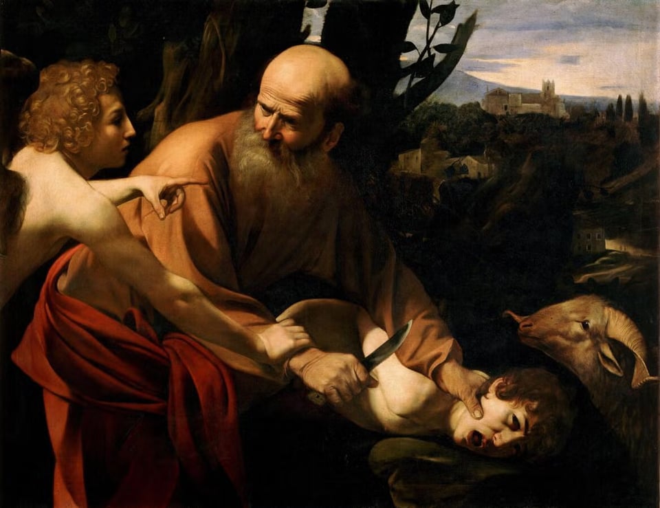 painting: Sacrifice of Isaac (Caravaggio)
