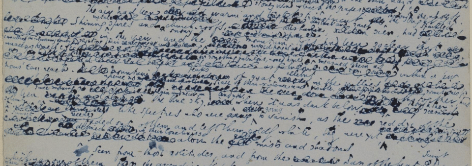 The most cramped illegible handwriting you've ever seen in your life, my powers of description are not up to this